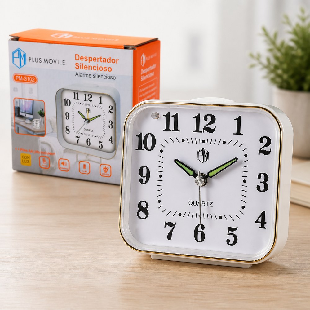 Silent Alarm Clock PM-3102