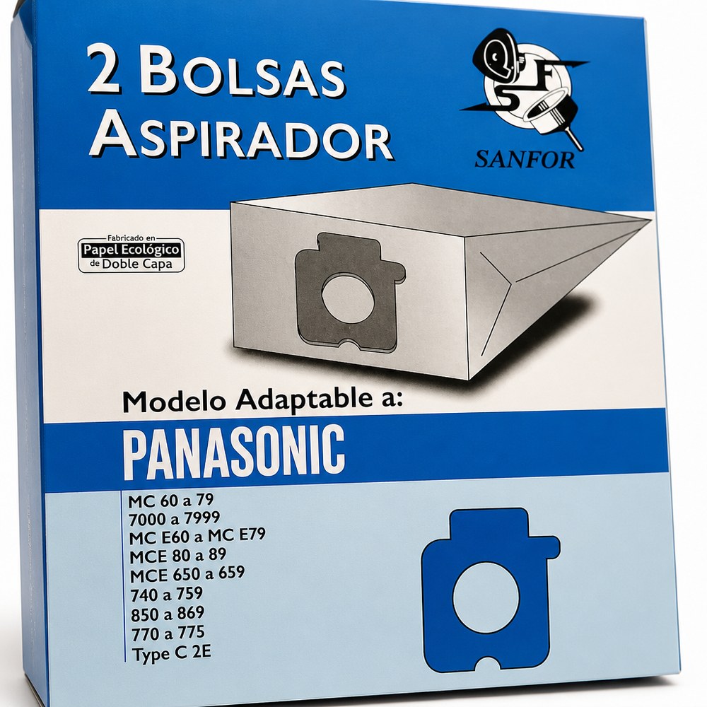 2 Bolsas Aspirador para Panasonic