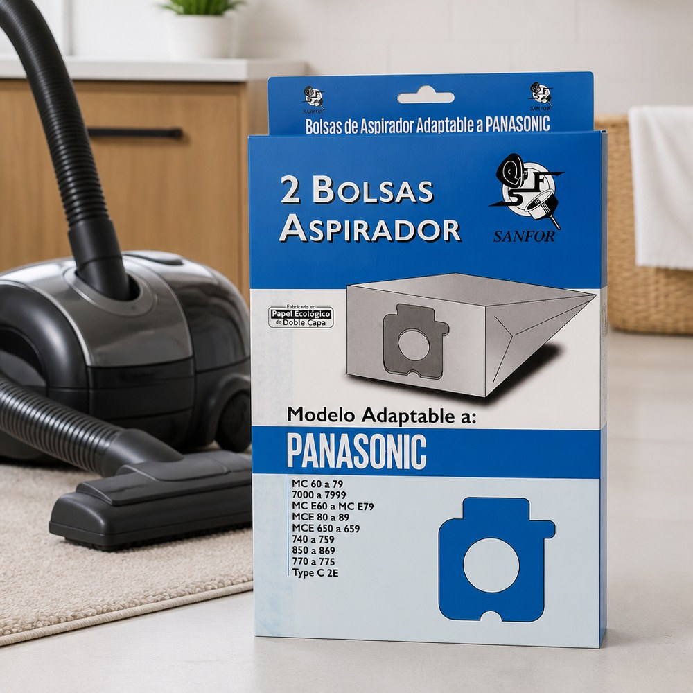 2 Bolsas Aspirador para Panasonic