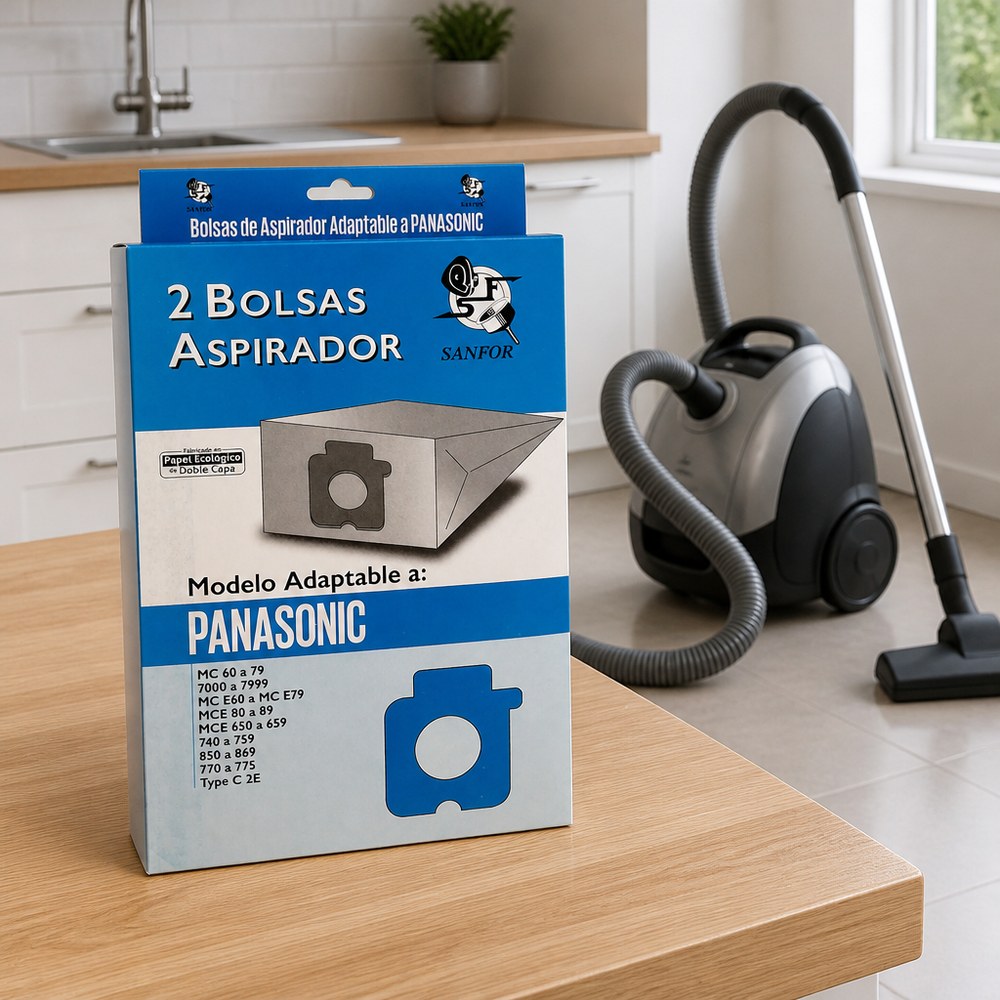 2 Bolsas Aspirador para Panasonic