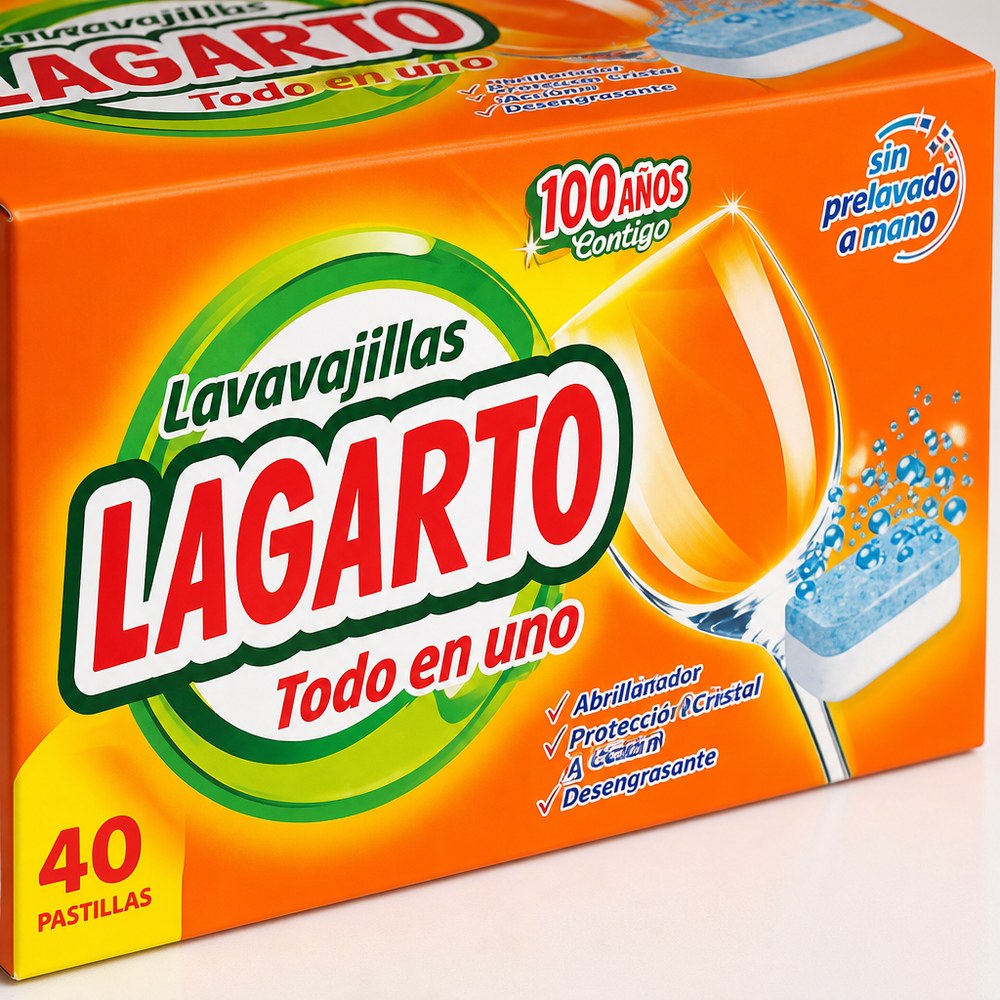 Tabletas Lavavajillas Lagarto 40 Unidades