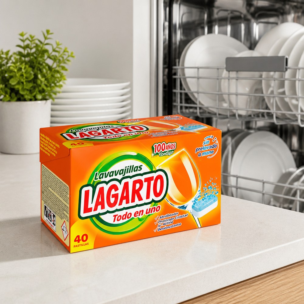 Tabletas Lavavajillas Lagarto 40 Unidades