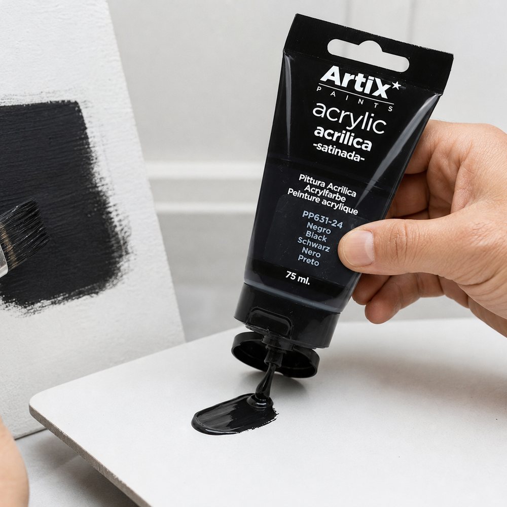 Acrylic Paint Black 75 Ml