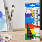 Set of 12 acrylic paint tubes 12 ml