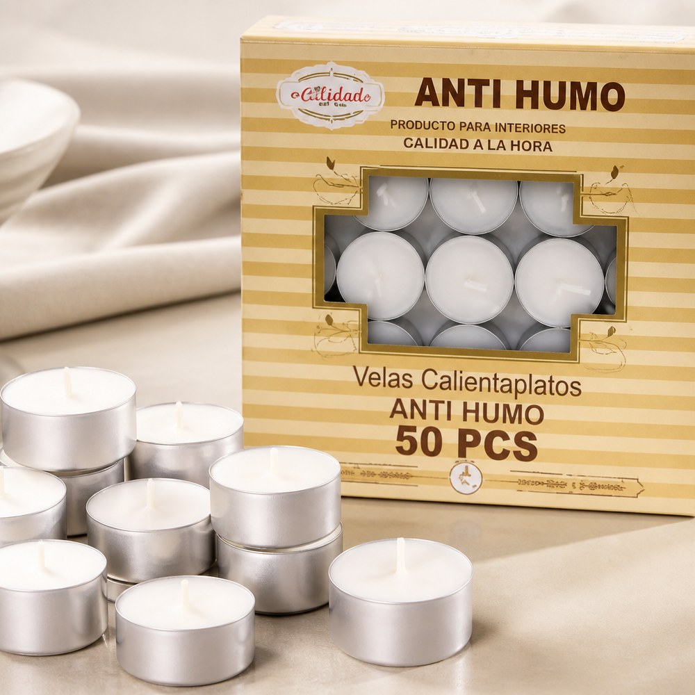 Velas pequeñas antihumo (50 unidades)