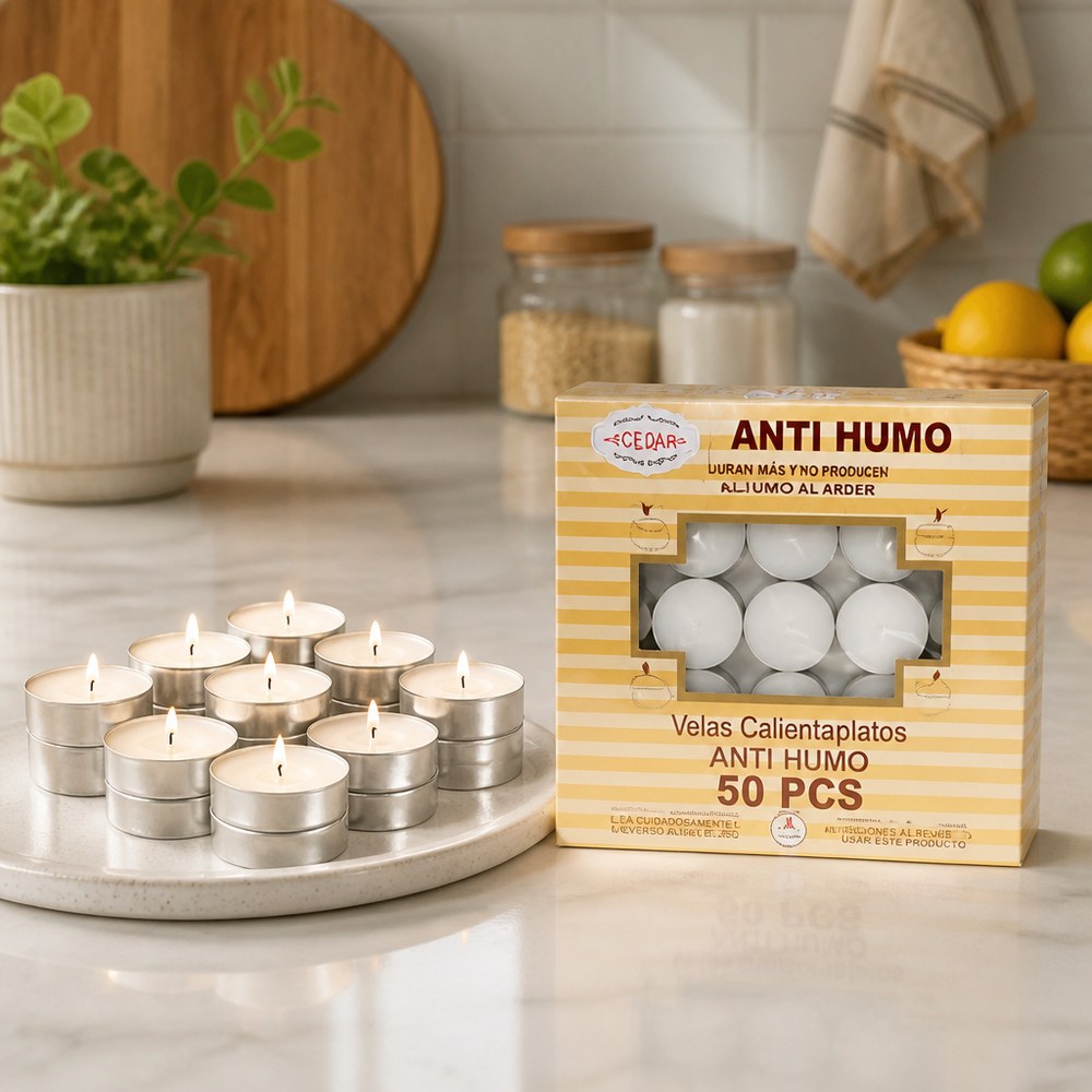 Velas pequeñas antihumo (50 unidades)