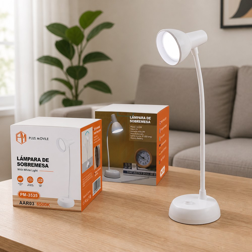 Lámpara de Mesa Blanca