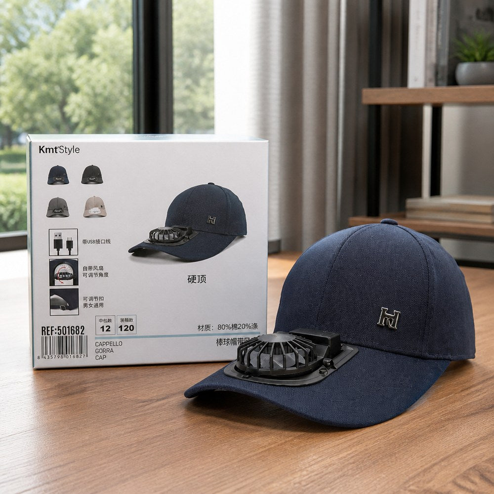 Gorra con ventilador