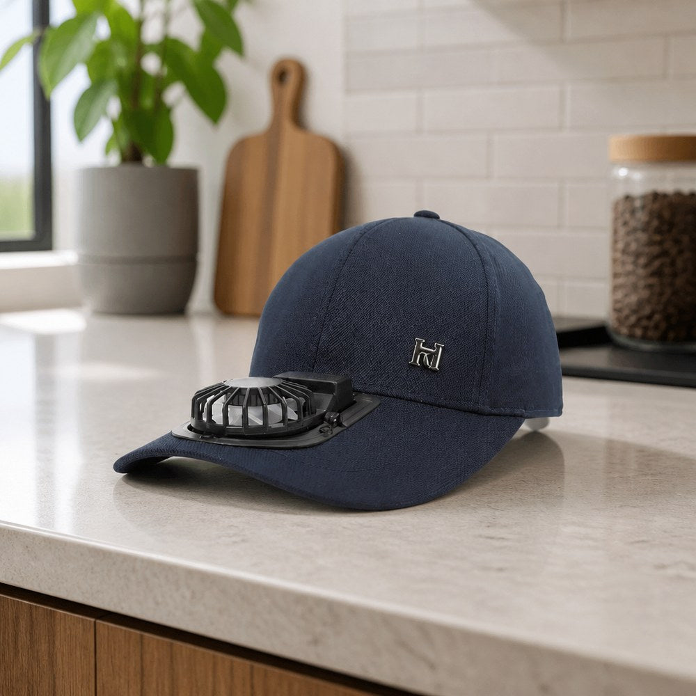 Gorra con ventilador