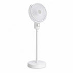 White pedestal fan