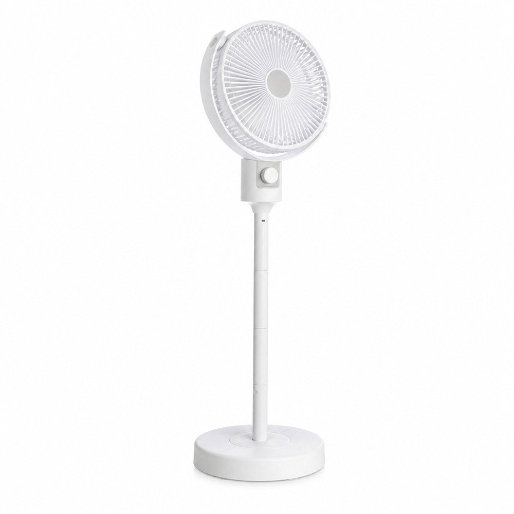White pedestal fan