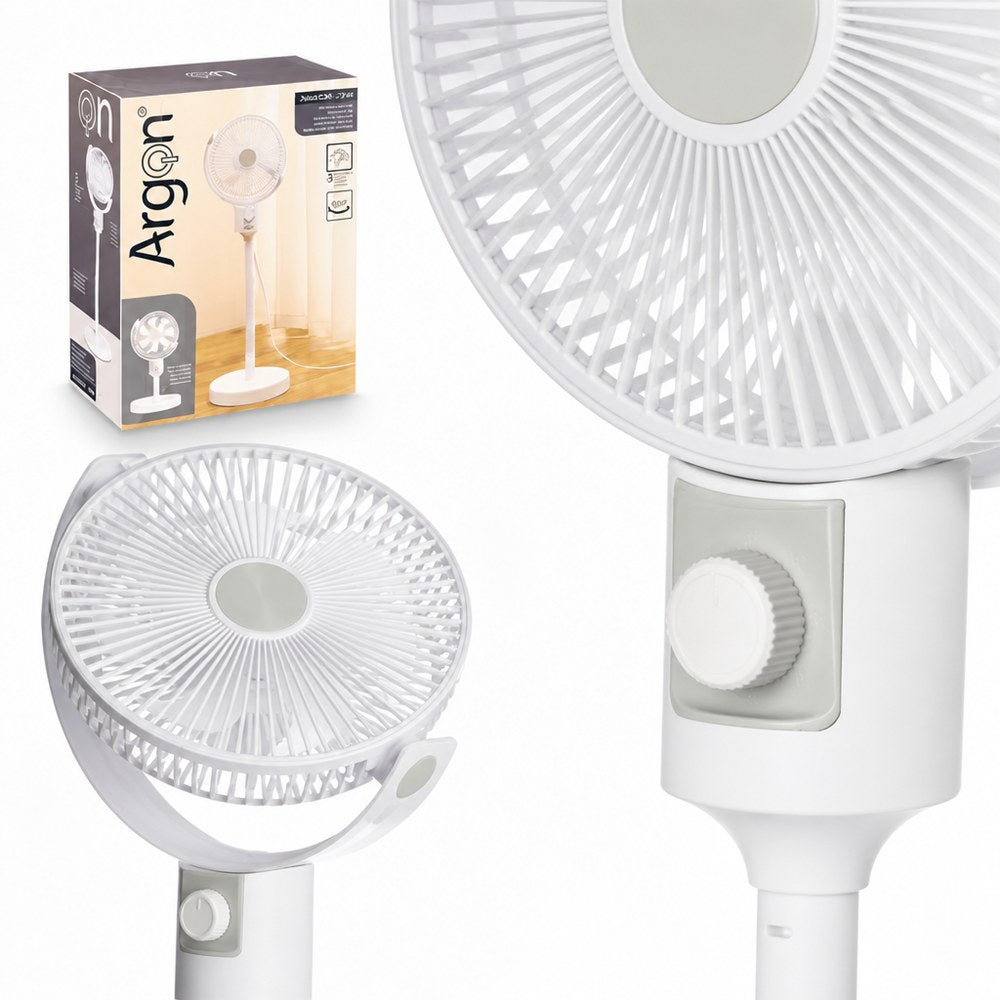 White pedestal fan