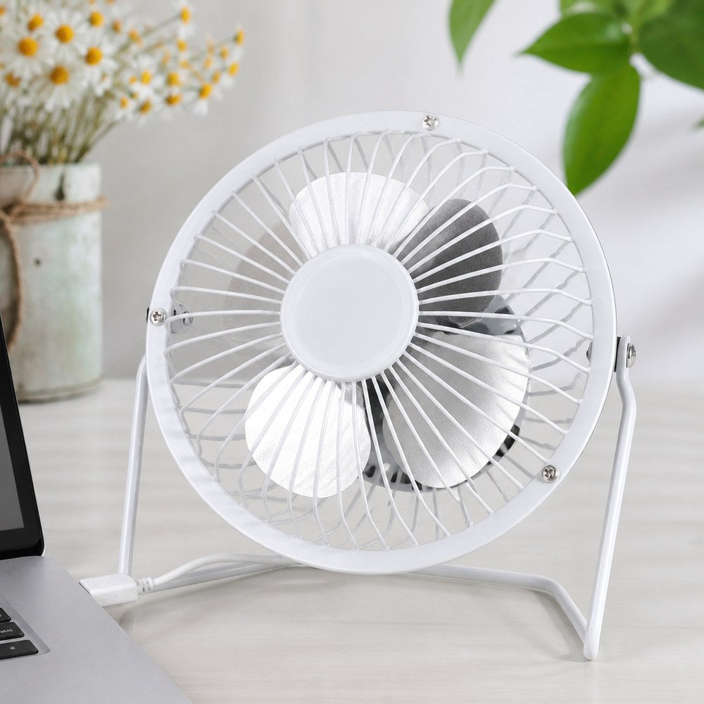 Mini White Tabletop Fan