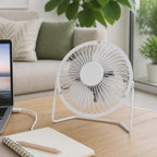 Mini White Tabletop Fan