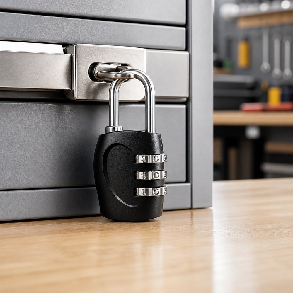 3-digit combination padlock