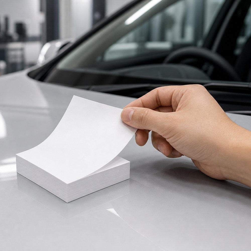 Non-adhesive notepaper, completely blank